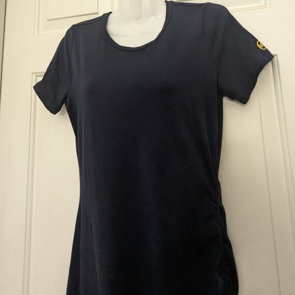 MICHAEL KORS Women's Stretch Knit Polo Dress Size Small Black - Picture 2 of 9